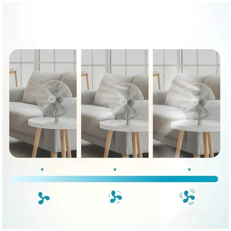 Ventilador de Sobremesa Silencioso y Potente de 40W con Diseño en Acero y 3 Velocidades de Cecotec