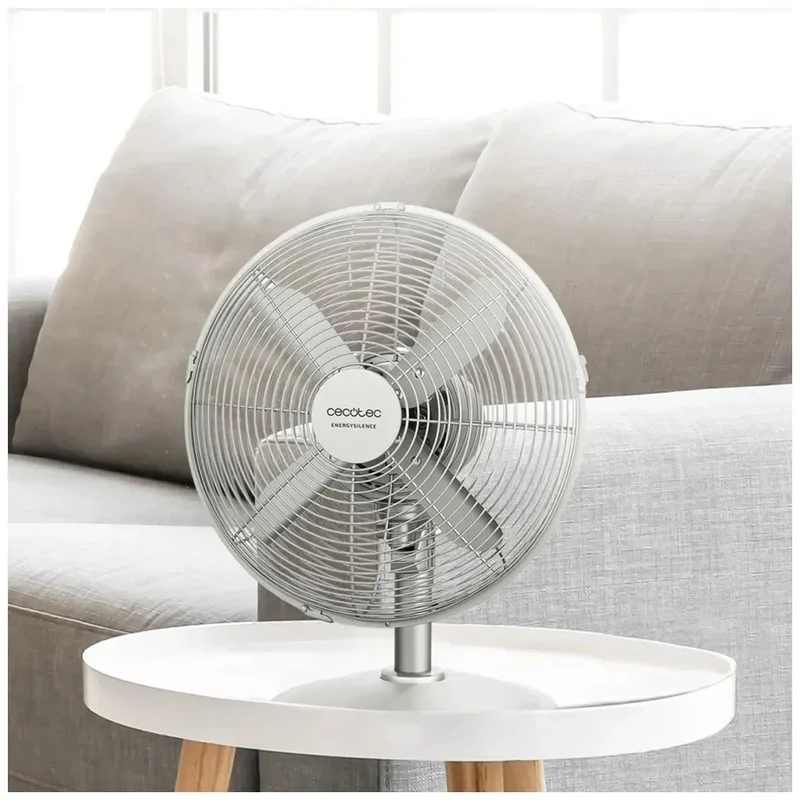 Ventilador de Sobremesa Silencioso y Potente de 40W con Diseño en Acero y 3 Velocidades de Cecotec