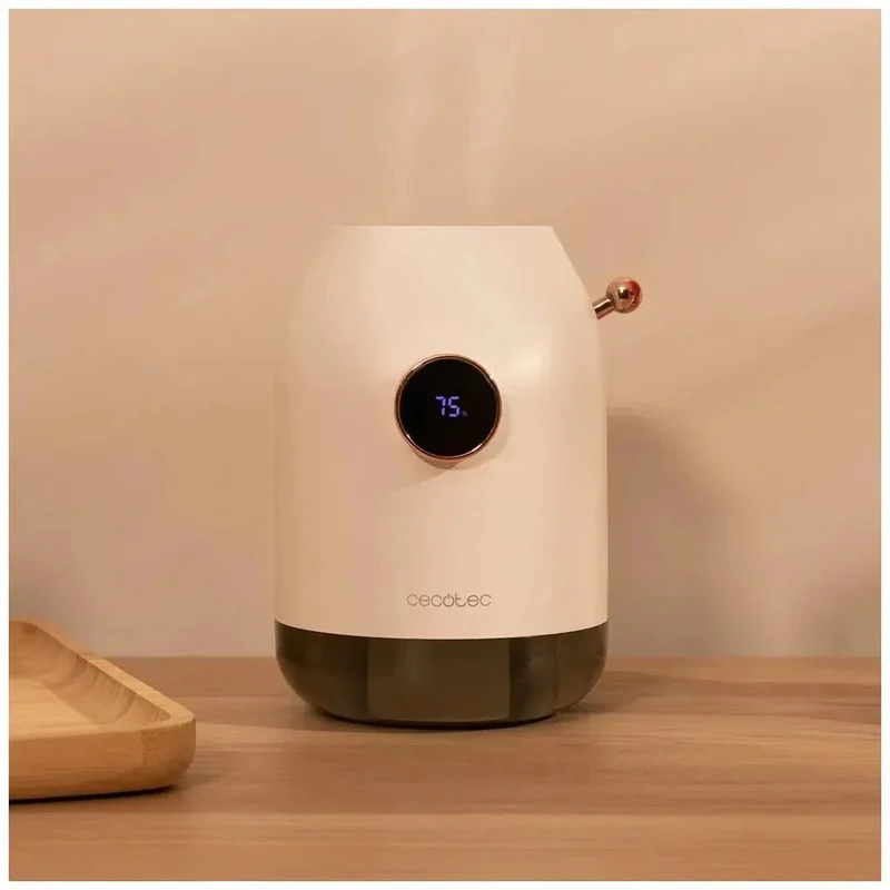 Difusor Humidificador Inalámbrico 550ml con Pantalla LED y Aromaterapia de Cecotec