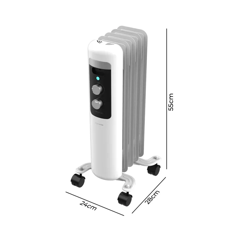 Radiador Eléctrico de Aceite 1000W para Habitaciones Pequeñas - Bajo Consumo de Cecotec