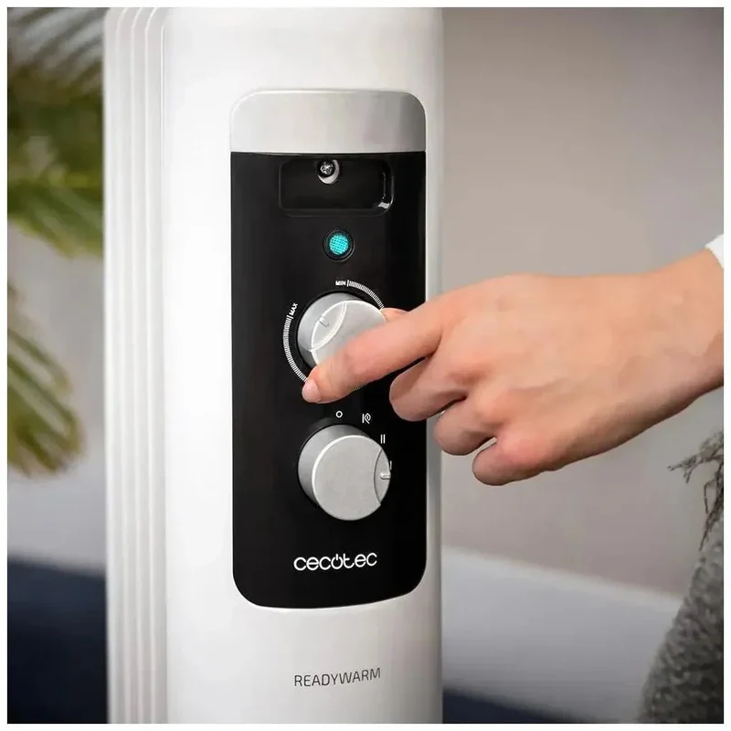 Radiador Eléctrico de Aceite 1000W para Habitaciones Pequeñas - Bajo Consumo de Cecotec