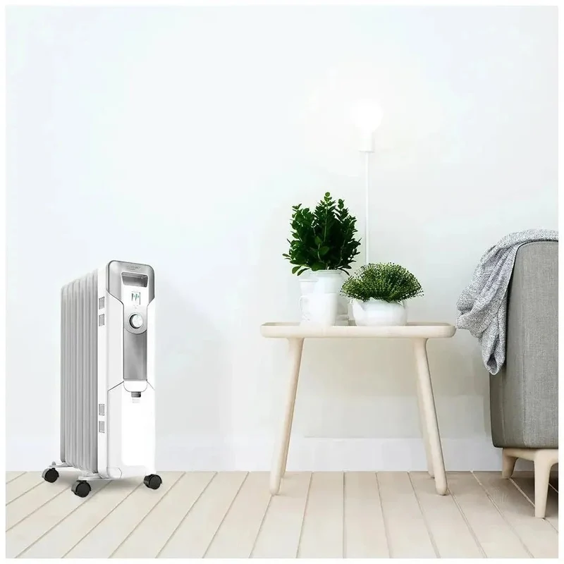 Radiador de Aceite 1500W con Termostato y Seguridad para Espacios de 15 m² de Cecotec