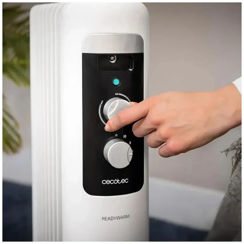 Radiador Eléctrico de Aceite 2000W para Habitaciones Pequeñas con Seguridad de Cecotec