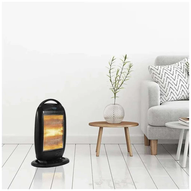 Radiador de Cuarzo 1200W con Mando y Seguridad para Calor Eficiente y Rápido de Cecotec