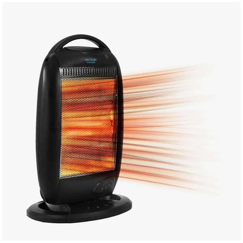 Radiador de Cuarzo 1200W con Mando y Seguridad para Calor Eficiente y Rápido de Cecotec