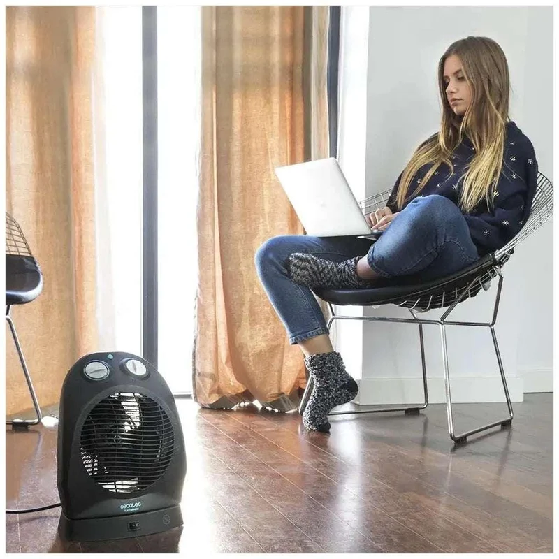 Termoventilador 2400W Silencioso con Oscilación y Modos Eco y Turbo de Cecotec