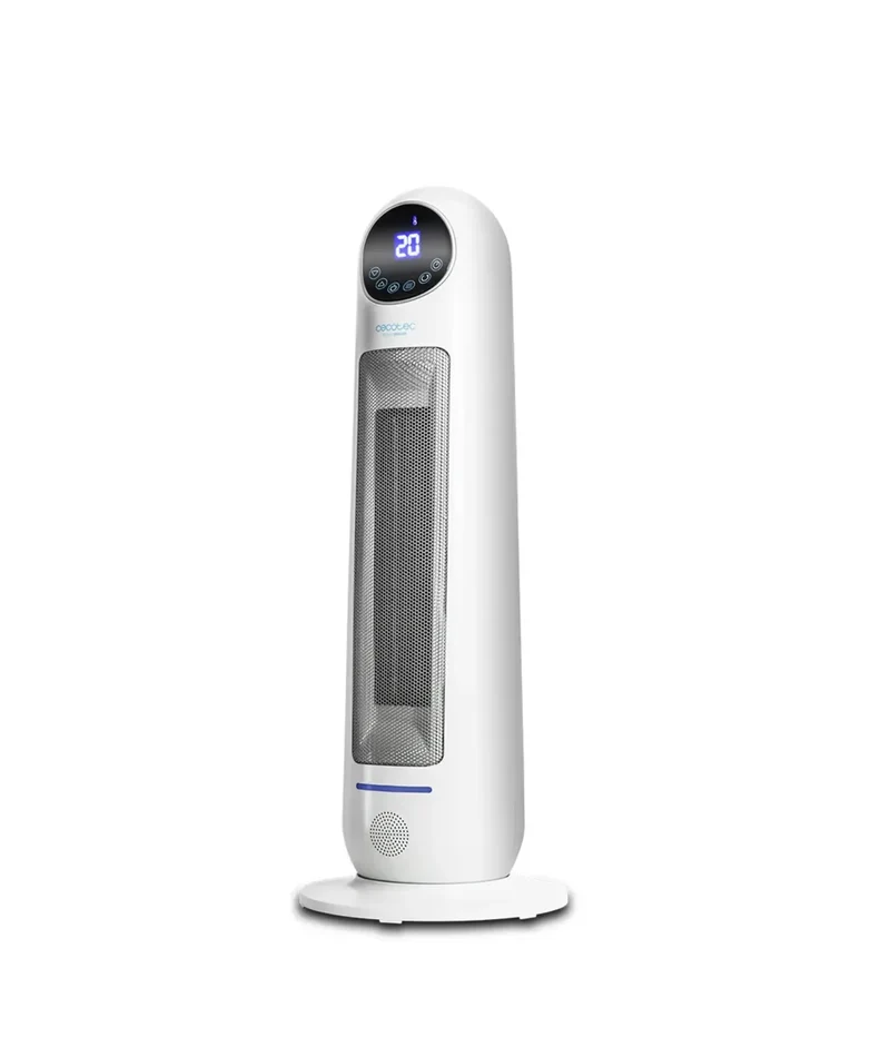 Calefactor Cerámico Inteligente 2200W con Mando y Pantalla LED para Espacios de 22m² de Cecotec