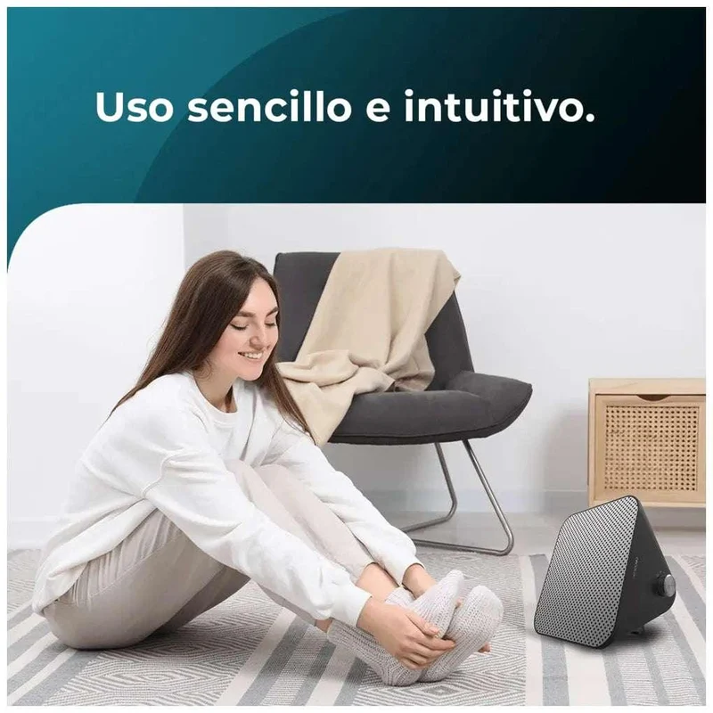 Calefactor Cerámico 1500W: Elegancia, Seguridad y Eficiencia para Espacios Pequeños de Cecotec