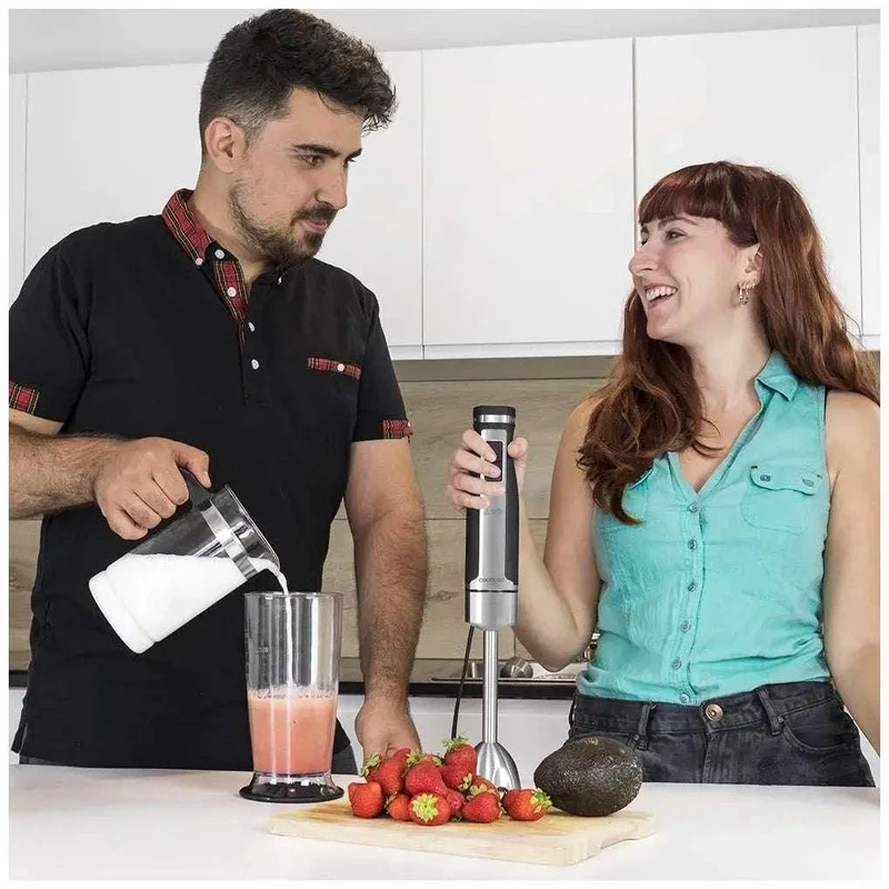 Batidora de Mano 1500W: Potencia, 21 Velocidades y Cuchillas de Titanio de Cecotec