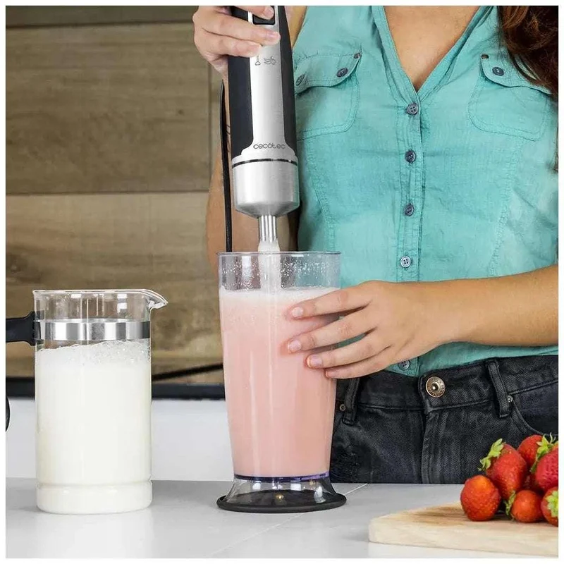 Batidora de Mano 1500W: Potencia, 21 Velocidades y Cuchillas de Titanio de Cecotec