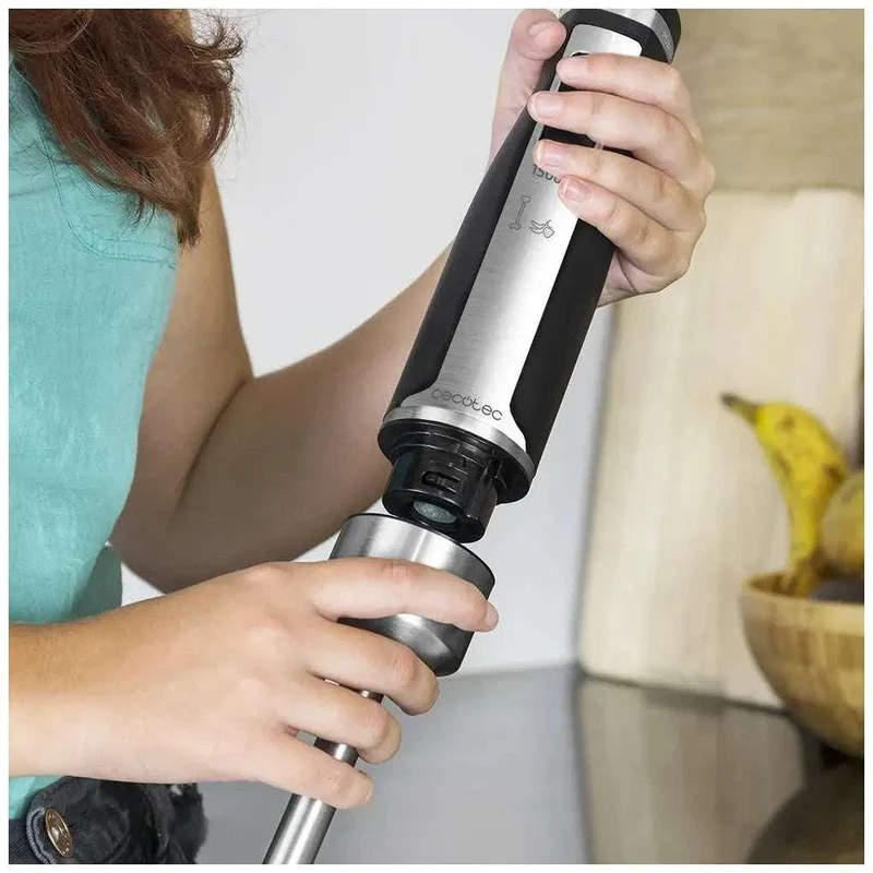 Batidora de Mano 1500W: Potencia, 21 Velocidades y Cuchillas de Titanio de Cecotec