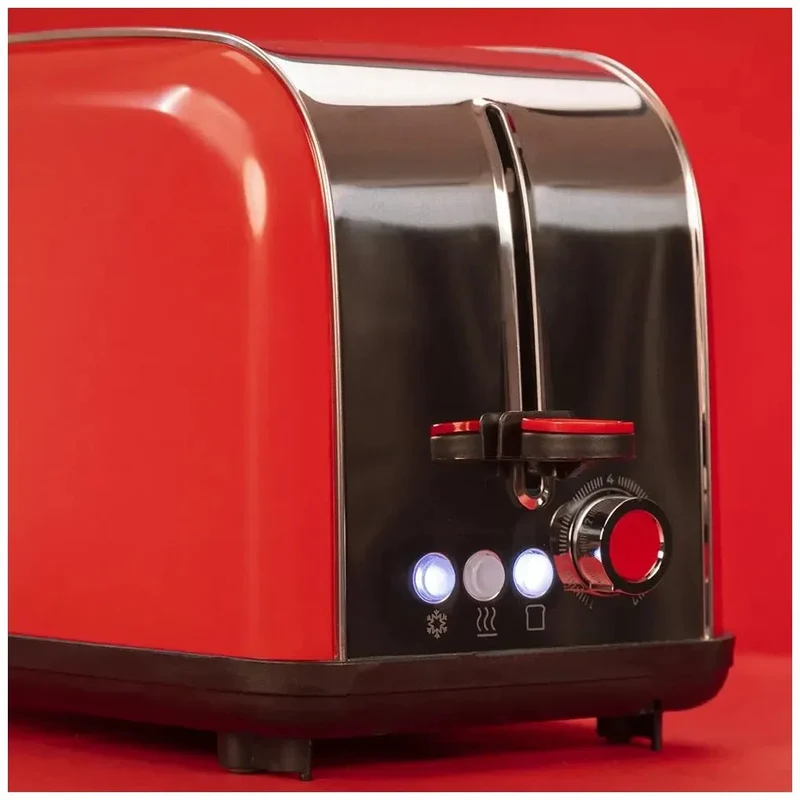 Tostador de Acero Inoxidable 1500W con Doble Ranura Larga y Funciones Avanzadas de Cecotec