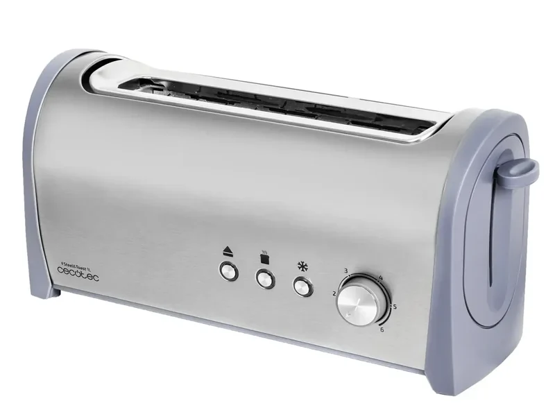 Tostadora de Acero Inoxidable 1000W con 6 Niveles y Funciones Avanzadas de Cecotec