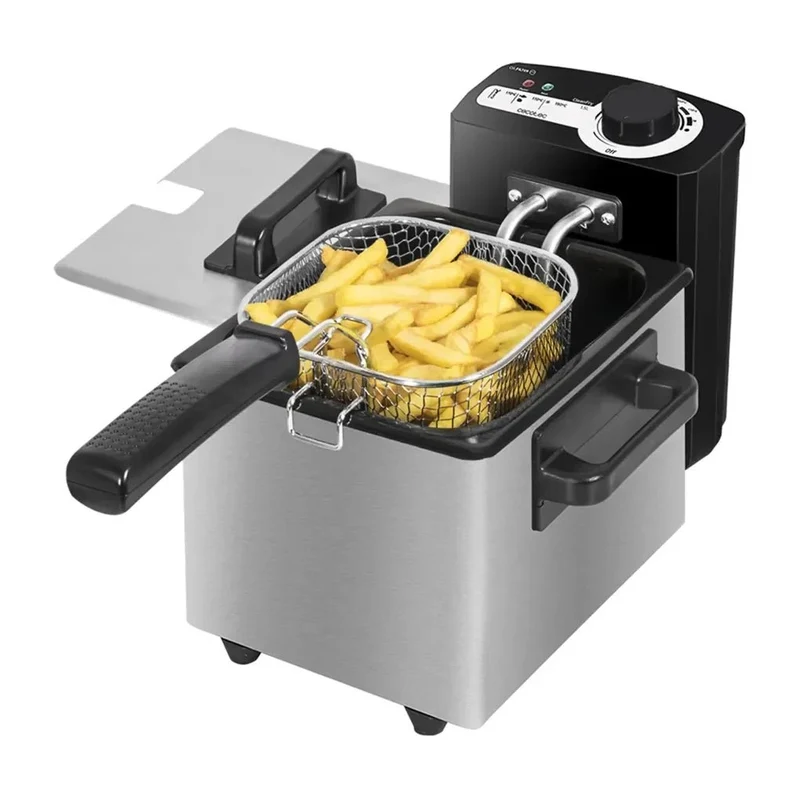 Freidora Eléctrica 1,5L con Filtro OilCleaner y Cubeta Lavable - Potencia 1000W de Cecotec