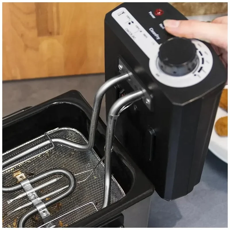 Freidora Eléctrica 1,5L con Filtro OilCleaner y Cubeta Lavable - Potencia 1000W de Cecotec
