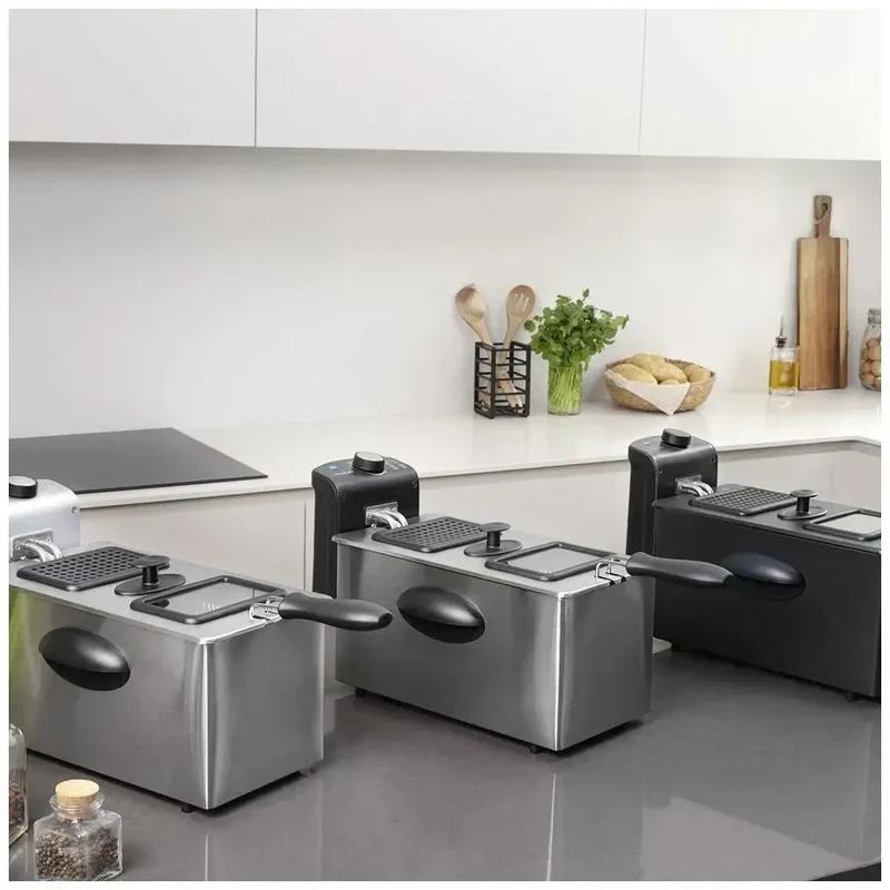 Freidora Eléctrica 3L Inoxidable con Filtro Antiolores y Potencia 2180W de Cecotec