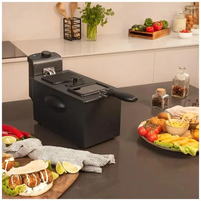 Freidora Eléctrica 2180W CleanFry 3000 Black: Eficiencia y Estilo en tu Cocina de Cecotec