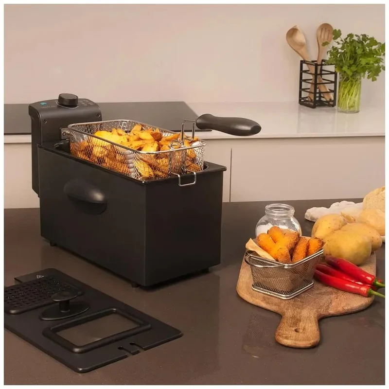 Freidora Eléctrica 2180W CleanFry 3000 Black: Eficiencia y Estilo en tu Cocina de Cecotec