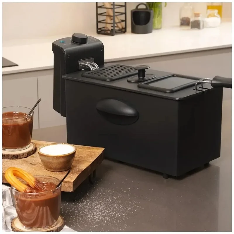 Freidora Eléctrica 2180W CleanFry 3000 Black: Eficiencia y Estilo en tu Cocina de Cecotec