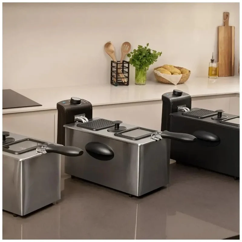 Freidora Eléctrica 2180W, 3L con Filtro OilClean y Diseño en Acero Inoxidable de Cecotec