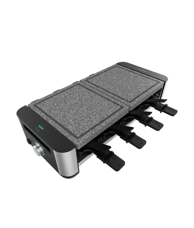 Máquina de Raclette 1400W para 8 Personas con Grill y Placa de Piedra Natural de Cecotec