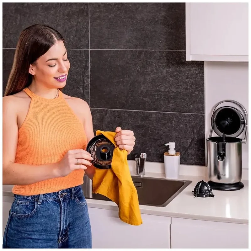 Exprimidor Eléctrico de Brazo 600W para Cítricos con Filtro y Sistema Antigoteo de Cecotec