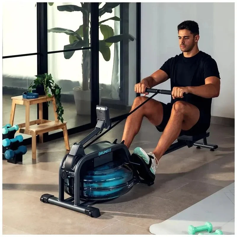 Máquina de remo de agua DrumFit Rower 10000 Neptuno entrenamiento intenso en casa Cecotec
