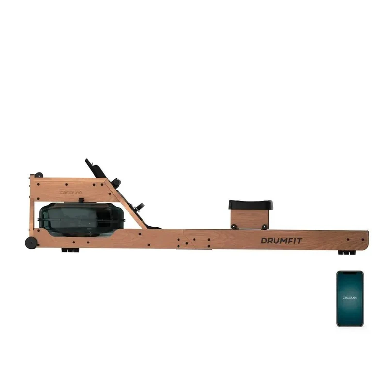 Remo de agua DrumFit Neptuno Wood entrenamiento intenso y Conectividad avanzada Cecotec