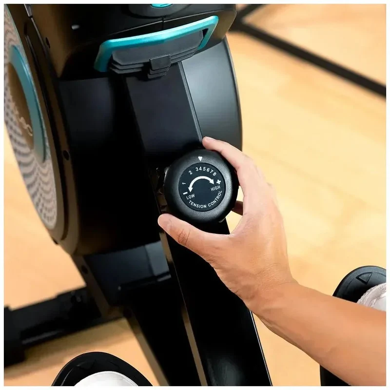Máquina de remo DrumFit Rower Eolo Magno con resistencia de aire y magnética 8 niveles y Pantalla LCD Cecotec