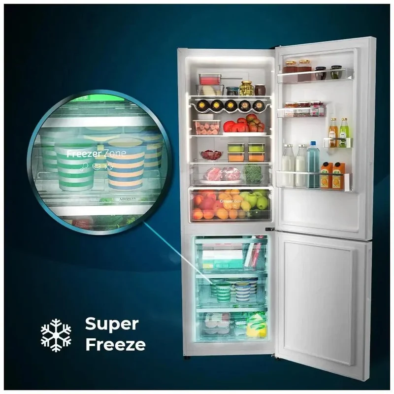 Frigorífico Combi Negro 322L: Eficiencia Energética y Diseño Moderno de Cecotec