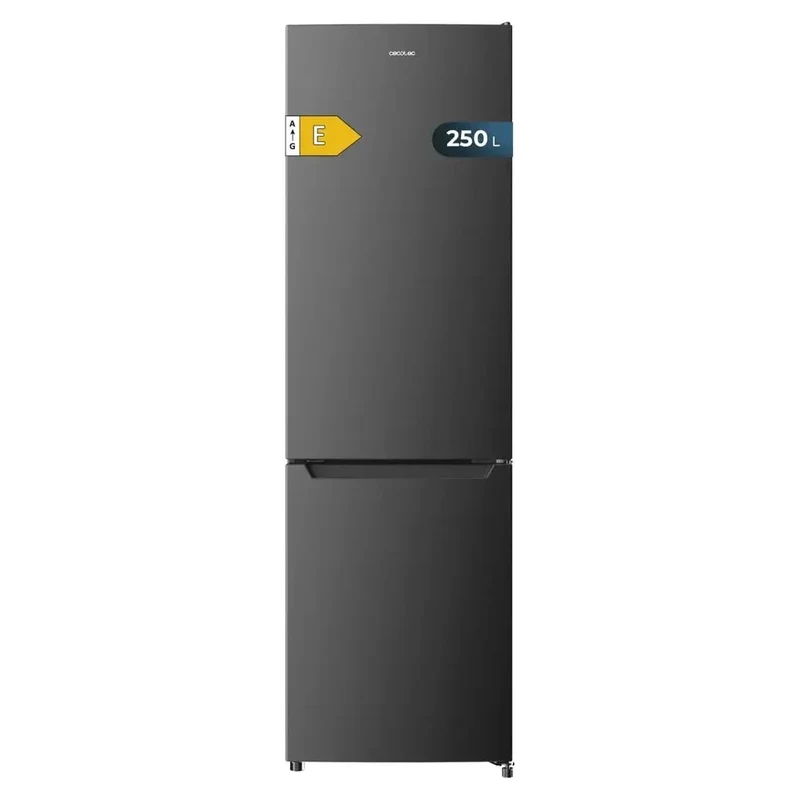 Frigorífico Combi Inox oscuro 250L eficiencia total no Frost y Multi Air Flow Cecotec