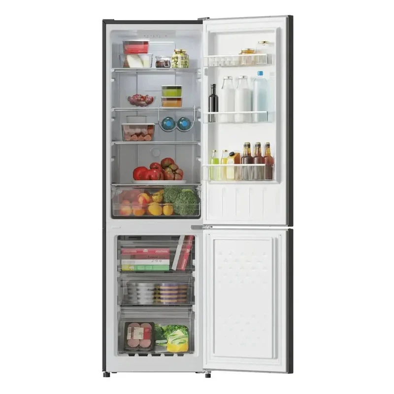 Frigorífico Combi Inox oscuro 250L eficiencia total no Frost y Multi Air Flow Cecotec