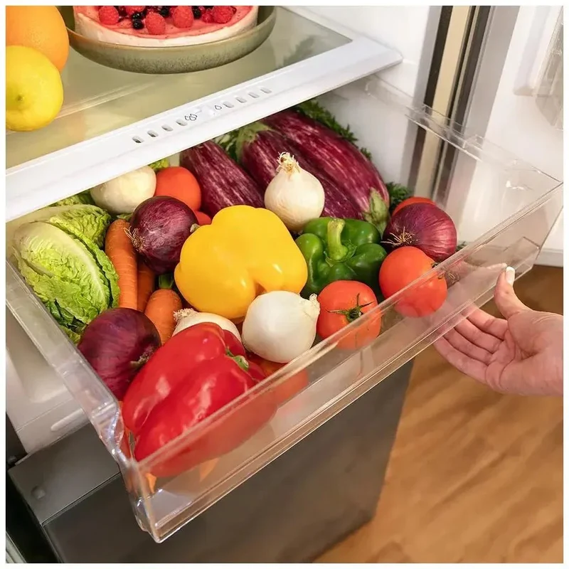 Frigorífico Combi Inox oscuro 250L eficiencia total no Frost y Multi Air Flow Cecotec