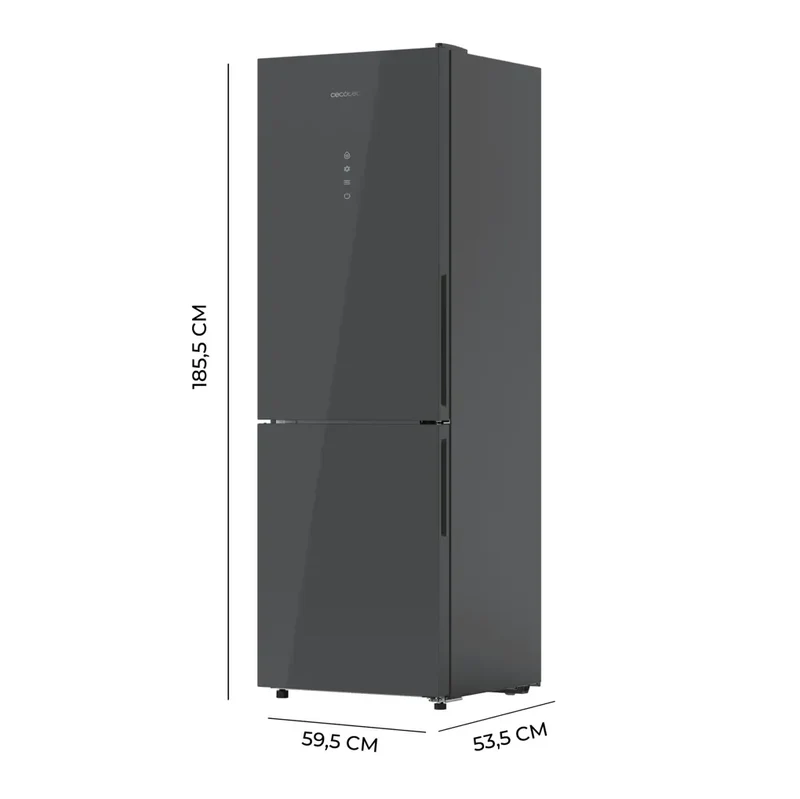 Frigorífico Combi 322L Gris con No Frost, Inverter y Ahorro Energético de Cecotec