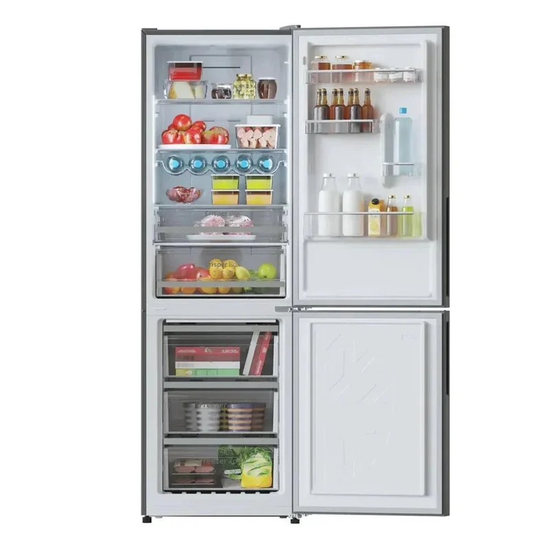 Frigorífico Combi 322L Gris con No Frost, Inverter y Ahorro Energético de Cecotec