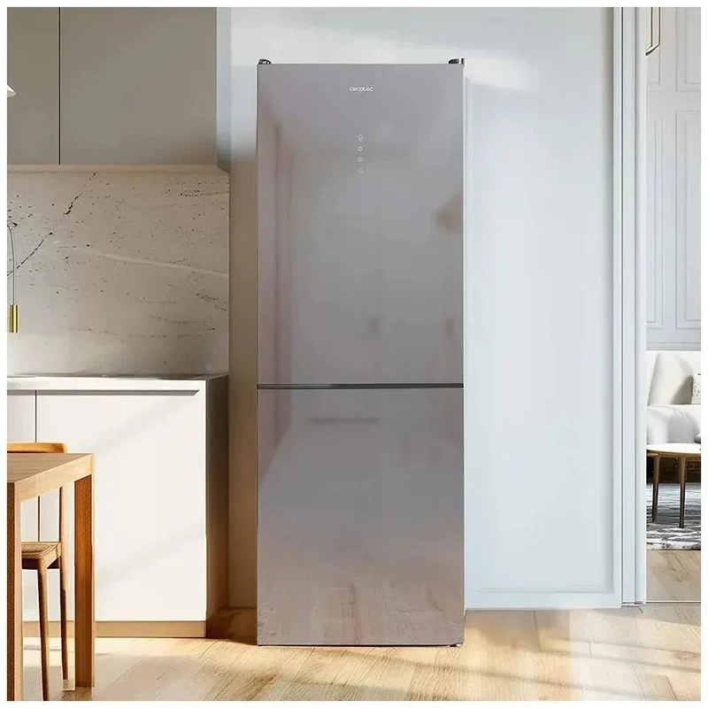 Frigorífico Combi 322L Gris con No Frost, Inverter y Ahorro Energético de Cecotec