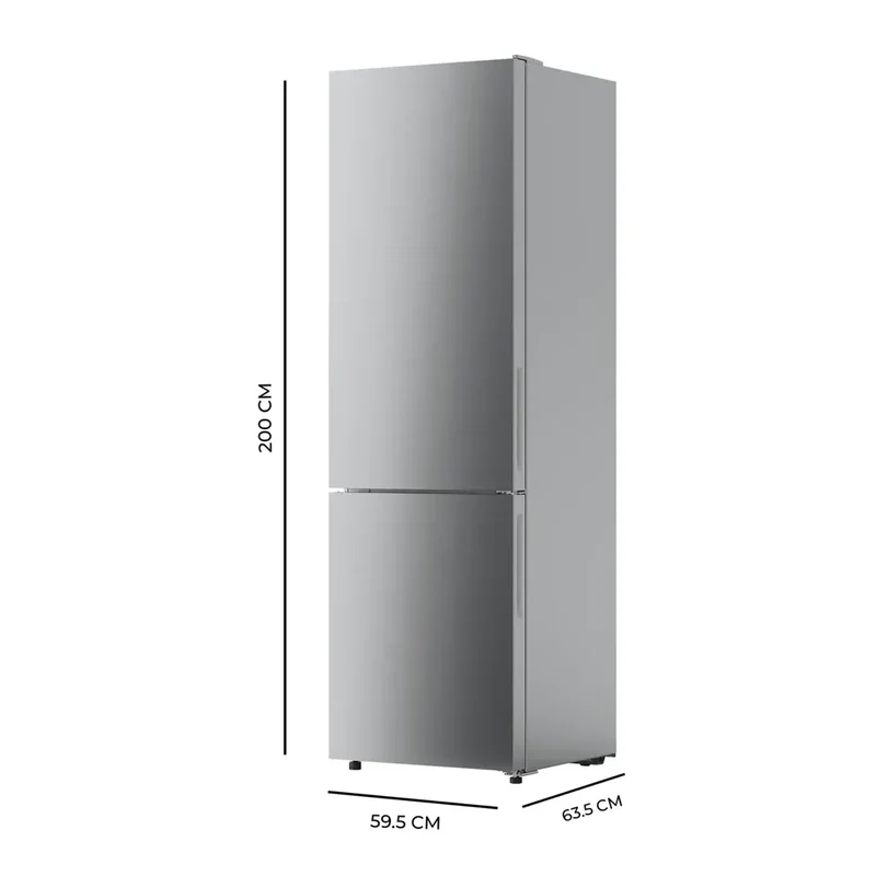 Frigorífico Bolero Combi 356L Glass Grey D: Eficiencia y Tecnología Avanzada de Cecotec