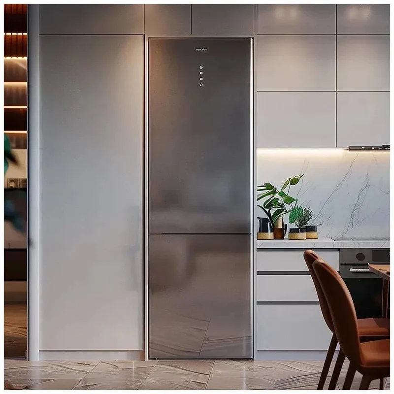 Frigorífico Bolero Combi 356L Glass Grey D: Eficiencia y Tecnología Avanzada de Cecotec