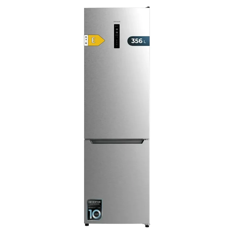 Frigorífico Combi Inox 356L No Frost, Eficiencia Energética E, 200cm Alto de Cecotec