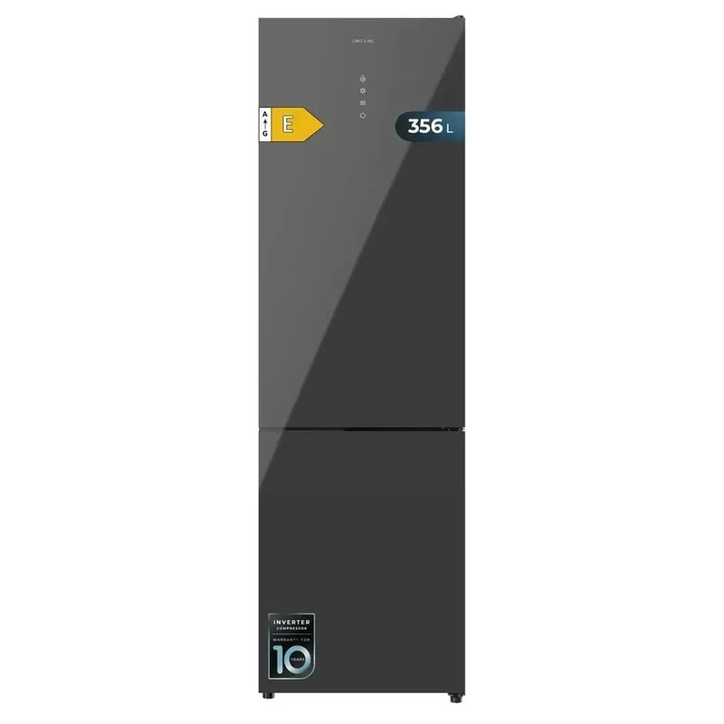 Frigorífico Combi 356L Gris Cristal con No Frost y Eficiencia Energética E de Cecotec