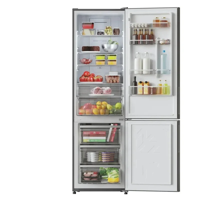 Frigorífico Combi 356L Gris Cristal con No Frost y Eficiencia Energética E de Cecotec