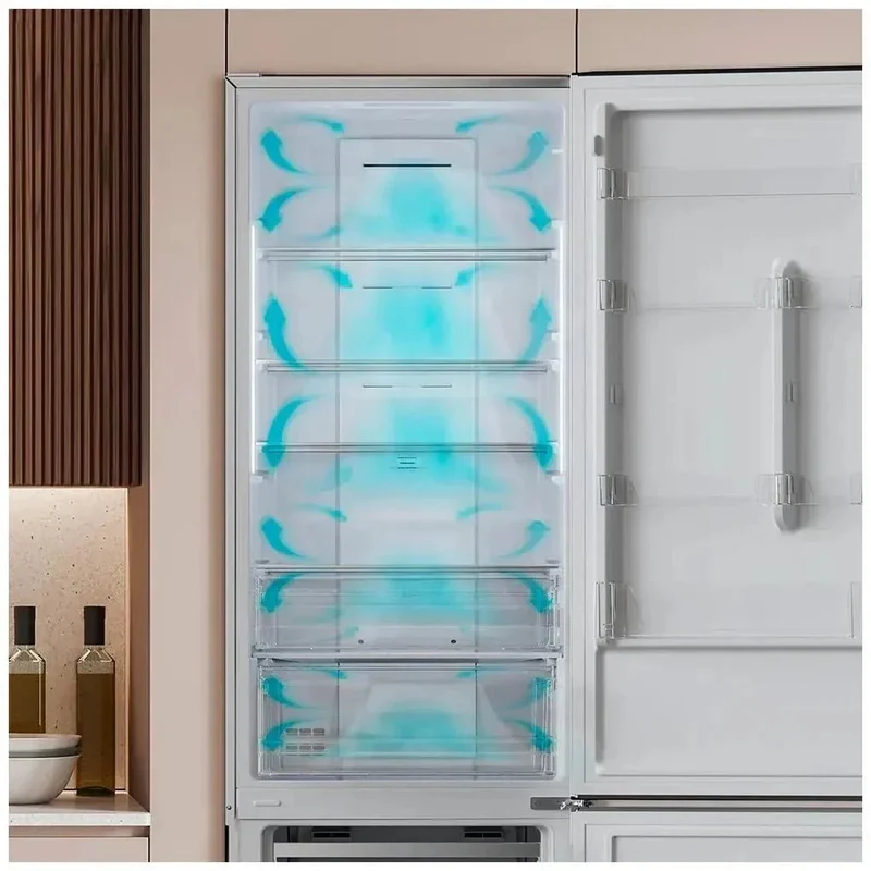 Frigorífico Combi 356L Gris Cristal con No Frost y Eficiencia Energética E de Cecotec