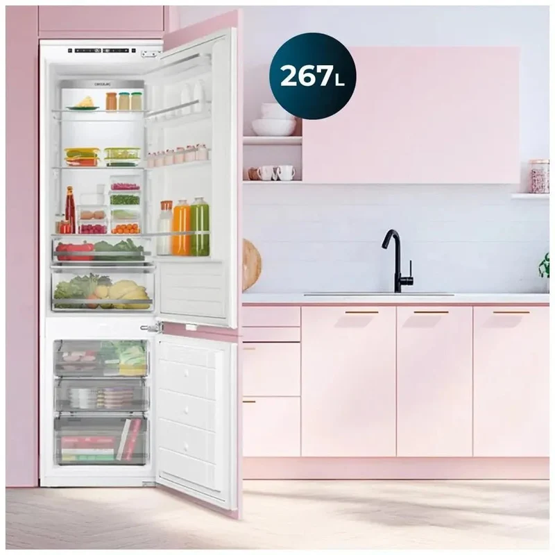 Frigorífico Combi Integrable 267L No Frost con Ahorro Energético y Diseño Elegante de Cecotec