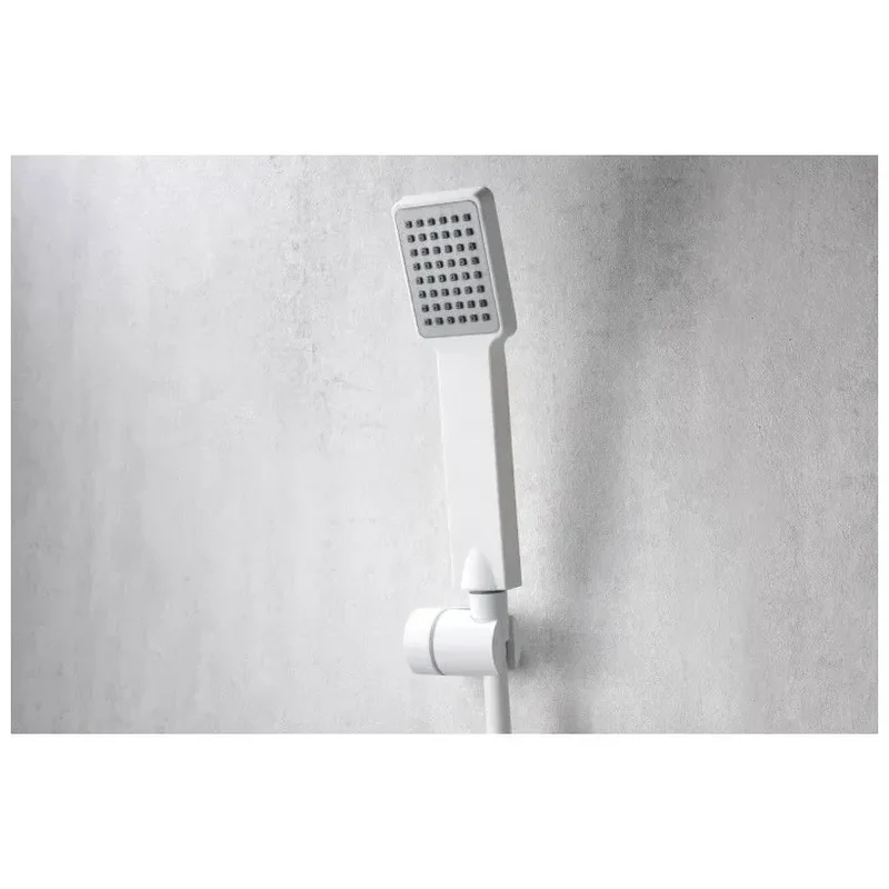 Grifería monomando de bañera y ducha hecha de latón con acabado blanco mate Art de Imex