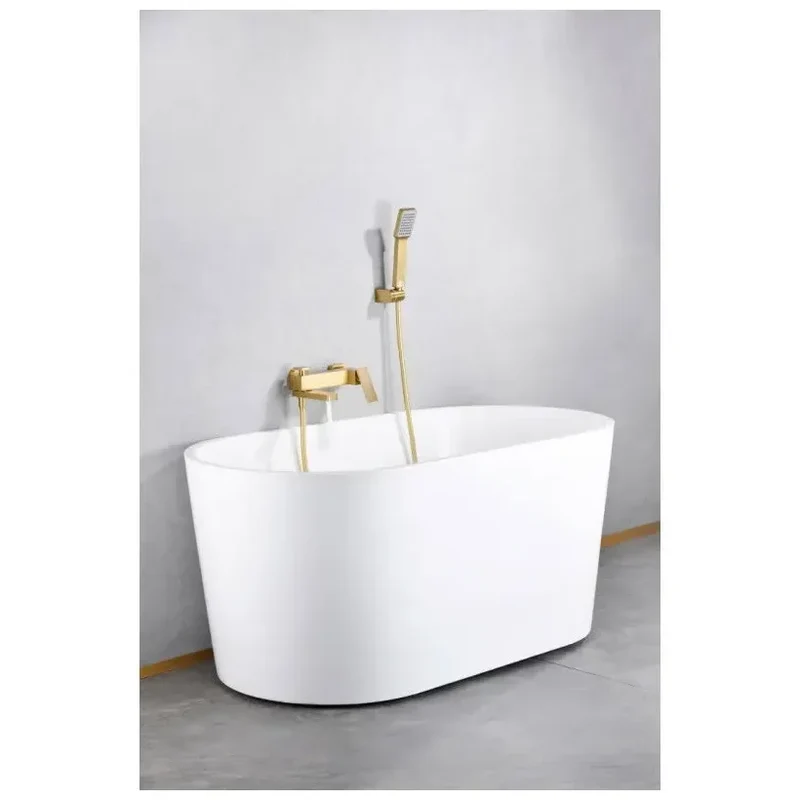 Grifería monomando de bañera y ducha hecha de latón con acabado oro cepillado Pisa de Imex