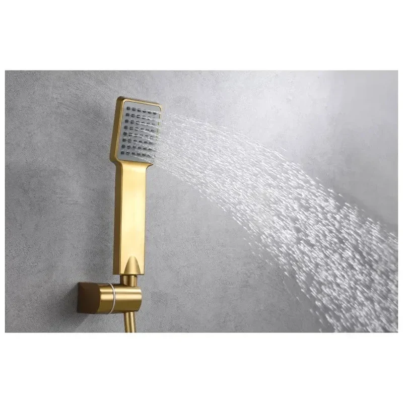 Grifería monomando de bañera y ducha hecha de latón con acabado oro cepillado Art de Imex