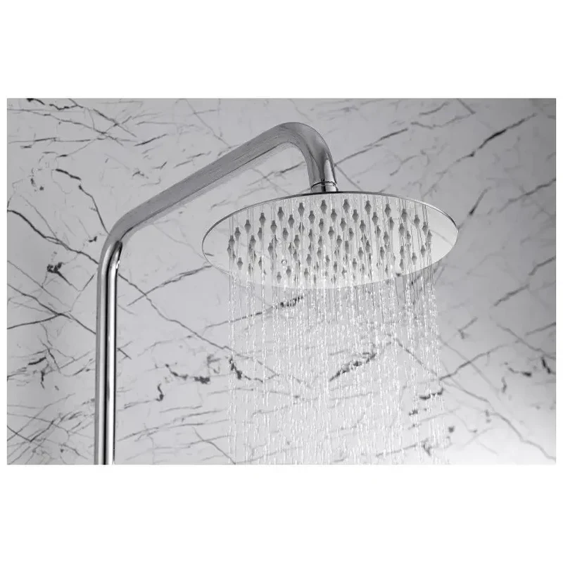 Columna de ducha con una grifería de diseño monomando de acabado cromado Line de Imex