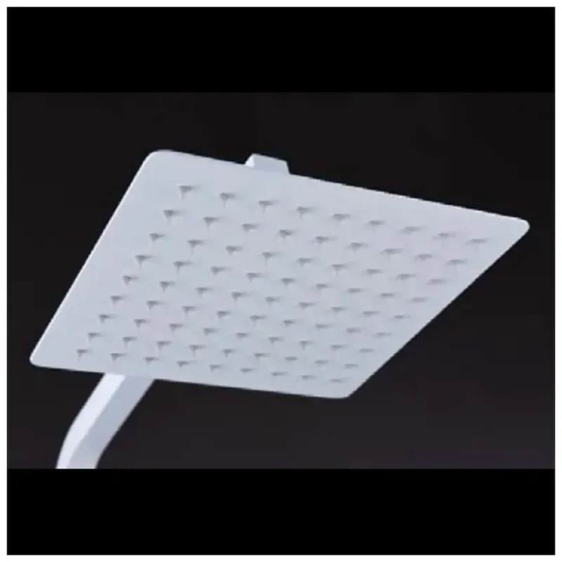Columna de ducha con un rociador extraplano de diseño moderno y de acabado blanco mate Fiyi de Imex