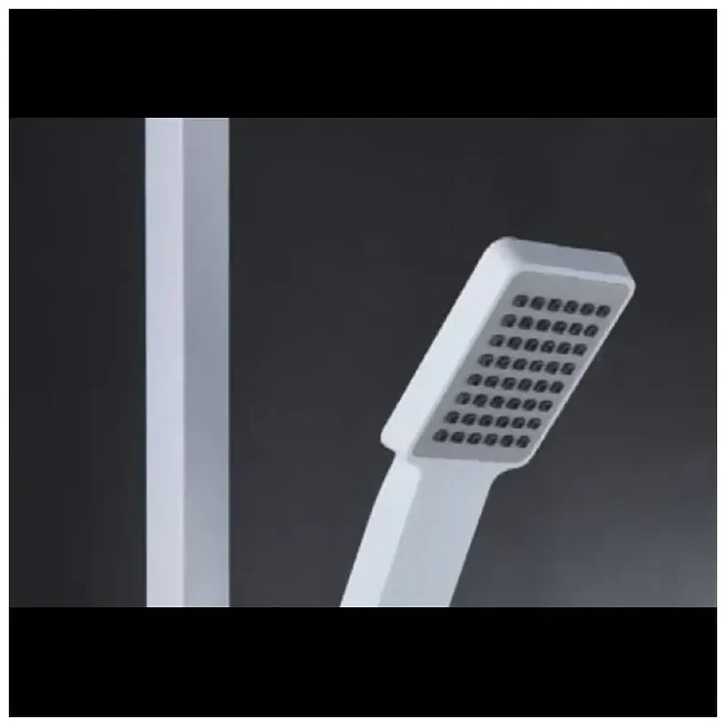 Columna de ducha con un rociador extraplano de diseño moderno y de acabado blanco mate Fiyi de Imex