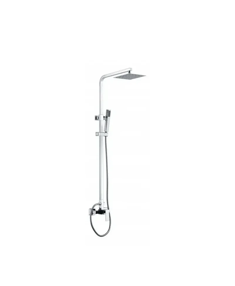 Columna de ducha extensible de 92 a 136 cm de acero inoxidable con rociador extraplano Valencia de Imex